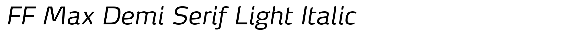 FF Max Demi Serif Light Italic image